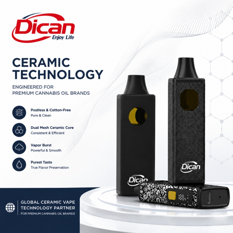 Socio tecnológico global de Ceramic Vape para marcas premium de aceite de cannabis | Dican Vape